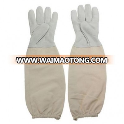 White sheepskin beekeep protective bee gloves, Beekeeping White Gloves Hand Safety & Protection