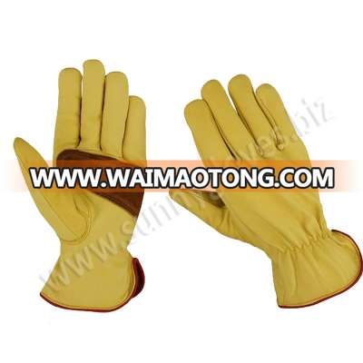 keystone thumb Yellow Grain Cow Skin Leather rigger gloves