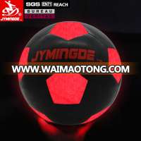 Luminous glow in the dark two high bright LED lights rubber LED soccer ball